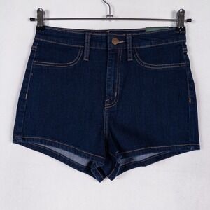 Wild Fable Denim Shorts Womens 10 Blue High Rise Dark Wash Stretch Casual NEW